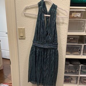 Lulu's Teal Halter Dress